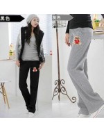 Comfortable Maternity Sport Pants (Black / Grey)